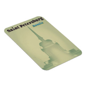 Sankt Petersburg Russland vintage Reisestil Druck Magnet