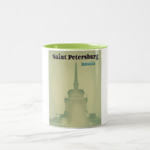 Sankt Petersburg - Russland - Vintager Reiseausdru Zweifarbige Tasse