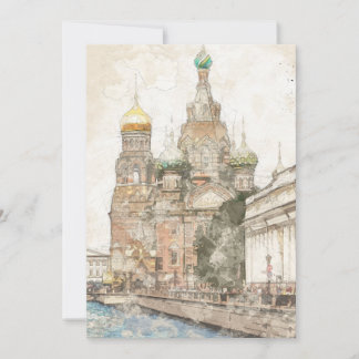 Sankt Petersburg Russland Weihnachtskarte - Winter Feiertagskarte