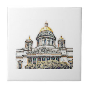 Sankt Petersburg Stadt Russland Architektur Skizze Fliese