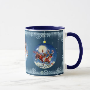 SANKT, PFERDESCHLITTEN u. REN durch SHARON SHARPE Tasse