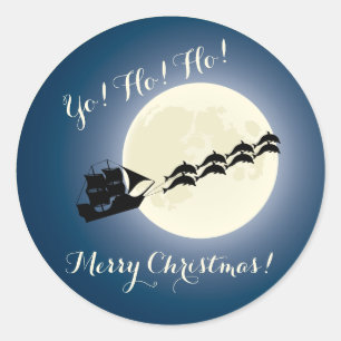 Sankt-Piraten-Schiff mit Runder Aufkleber