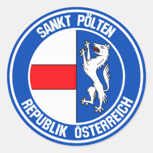Sankt Pölten RundEmblem Runder Aufkleber