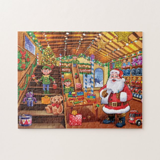 Sankt Puzzle Weihnachtsder spielzeugwerkstatt (Horizontal)