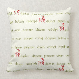 Sankt Ren nennt Weihnachtskissen Kissen