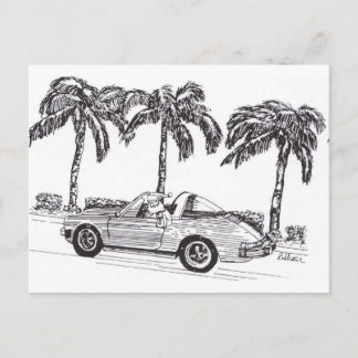 Sankt Rennwagen Feiertagspostkarte