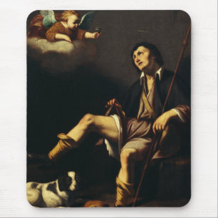 Sankt Rochus und der Engel von Guy François Mousepad