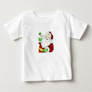 Sankt sagt: Babys erstes Weihnachten Baby T-shirt