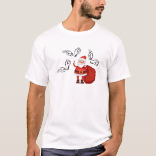 Sankt sagt Ho Ho Ho in ASL T-Shirt