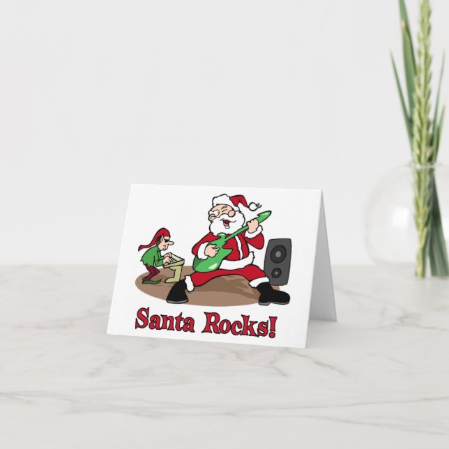 Sankt schaukelt Weihnachtskarte Feiertagskarte (Vorderseite)