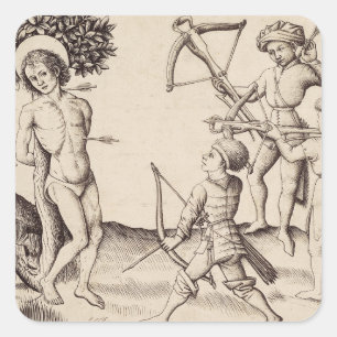 Sankt Sebastian Hauptmann der Prätorianer Quadratischer Aufkleber
