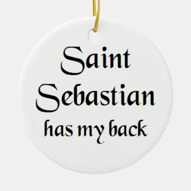 Sankt Sebastian Keramik Ornament (Vorne)