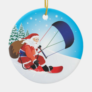 Sankt Snowkite Snowboard-Verzierung Keramik Ornament