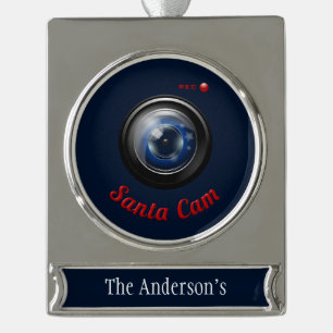 Sankt-Spions-Kamera Banner-Ornament Silber