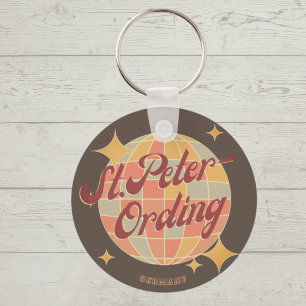 Sankt St Peter-Ording retro vintage Diskokugel Schlüsselanhänger