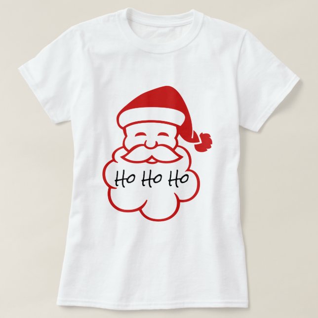 Sankt stellen Ho Ho Ho Minimalistischen weißen T - T-Shirt (Design vorne)