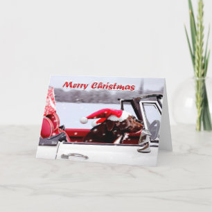 Sankt-Tatzen auf einer Dienstreise! Feiertagskarte