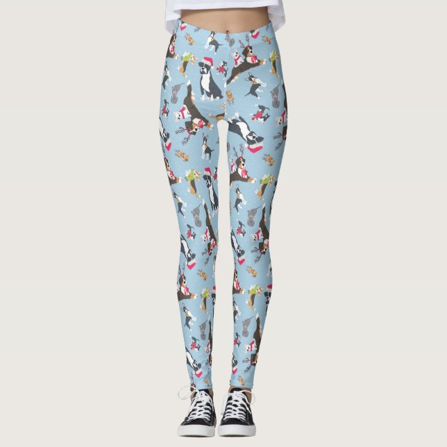 Sankt-Tatzen - Hund-Themenorientiertes Weihnachten Leggings (Vorderseite)