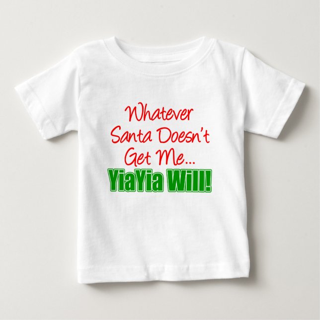 Sankt tut nicht YiaYia wird es tun Baby T-shirt (Vorderseite)