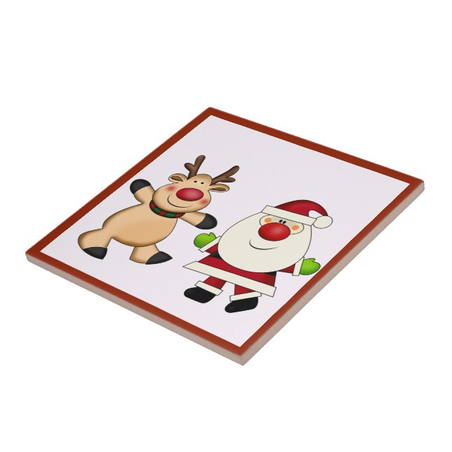 Sankt- u. Ren-Weihnachtsfeiertag Fliese (Seite)