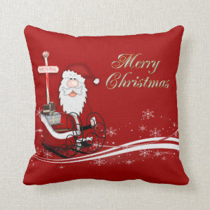 Sankt u. sein Pferdeschlitten-Weihnachten Kissen