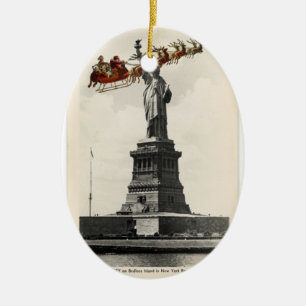 Sankt über amerikanischer Weihnachtsverzierung New Keramikornament