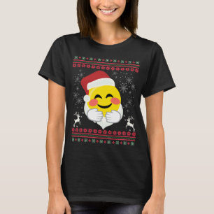 Sankt-Umarmung Emoji T - Shirt-hässliches T-Shirt