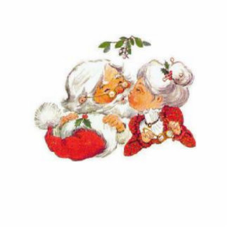 Sankt und Frau Clause Freistehende Fotoskulptur