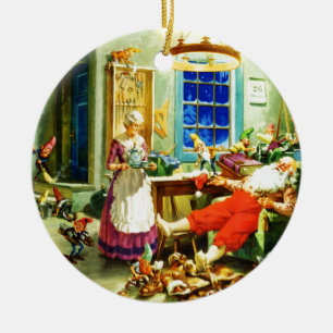 Sankt- und Frau-Klaus Relax Heilige Nacht Keramikornament