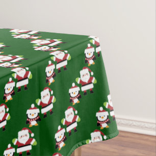 Sankt- und Pinguin-Feiertag Tischdecke