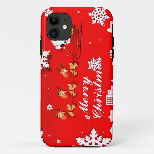 Sankt- und Ren-Weihnachten Case-Mate iPhone Hülle (Rückseite)