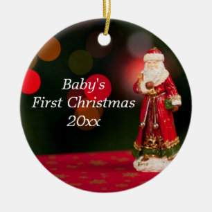 Sankt-Verzierung des Babys personalisierte erstes Keramik Ornament