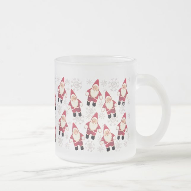 Sankt Vintager Gnome-GlasweihnachtsTasse Mattglastasse (Rechts)