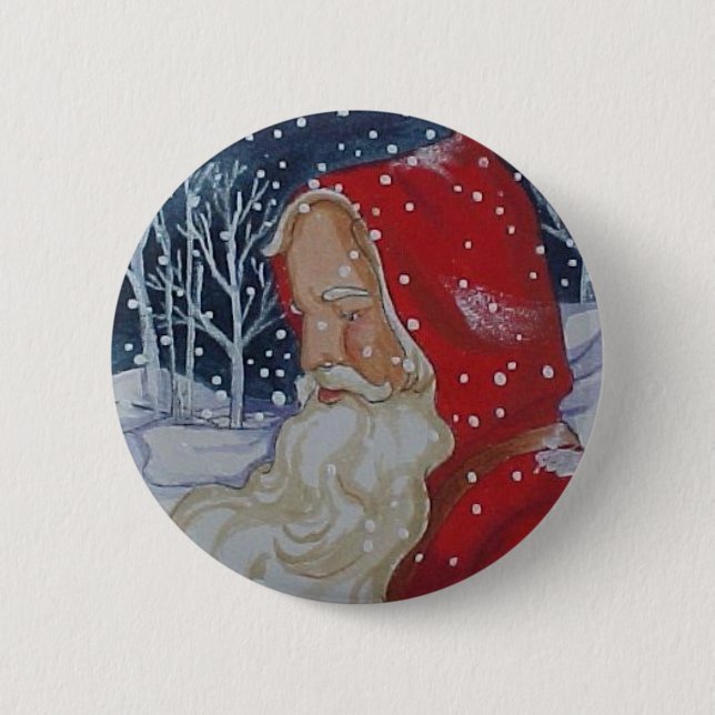 Sankt Weg-Weihnachtsknopf Button (Vorderseite)