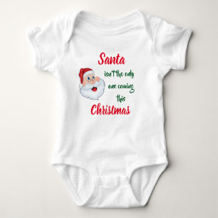 Sankt - Weihnachtsbaby-Mitteilung Baby Strampler