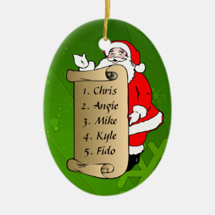 Sankt-Weihnachtsbaum-Verzierung Keramikornament