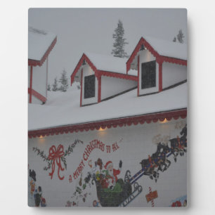 Sankt-Weihnachtsfeiertags-Schnee-Schneeflocke Fotoplatte