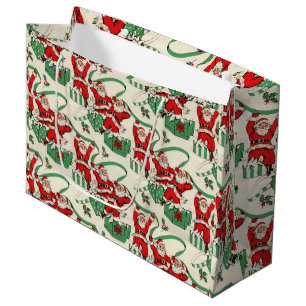 Sankt-Weihnachtsgeschenk-Taschen-festliches Große Geschenktüte