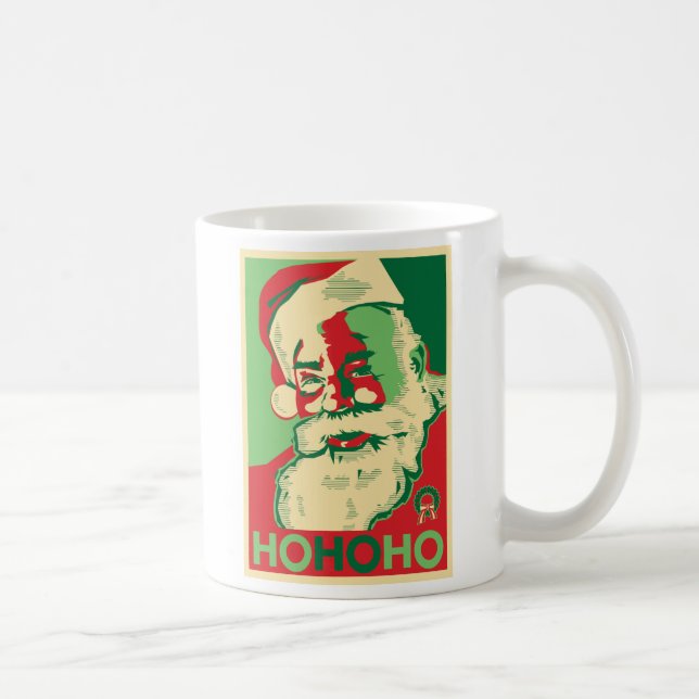 Sankt-WeihnachtsTasse - HoHoHo Kaffeetasse (Rechts)