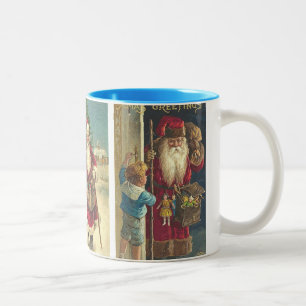 Sankt-WeihnachtsTassen-heiße Schokolade Zweifarbige Tasse