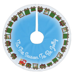 Sankt Weihnachtszug Polyester Weihnachtsbaumdecke