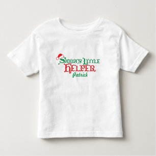 Sankt wenig Helfername Weihnachtsrotes grünes Kleinkind T-shirt