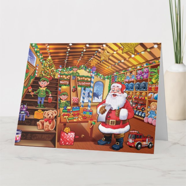 Sankt Werkstatt-Weihnachtskarte Dankeskarte (Vorderseite)