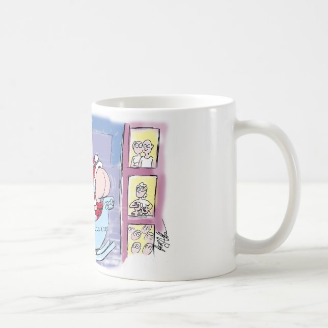 Sankt wirft ein wackeliges! tasse (Rechts)