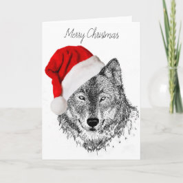 Sankt-Wolf-Weihnachtskarte - freier Raum Feiertagskarte