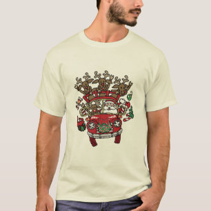 Sankt Woody und sein Ren-WeihnachtsCartoon T-Shirt
