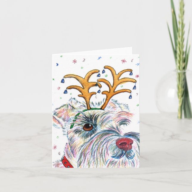 SanktSchnauzer Notecards Feiertagskarte (Vorderseite)