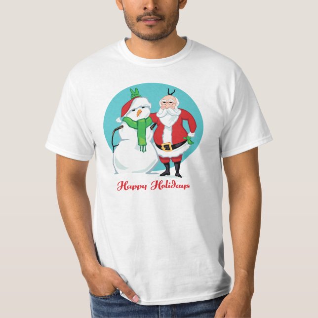 Sanktsnowman-Foto T-Shirt (Vorderseite)