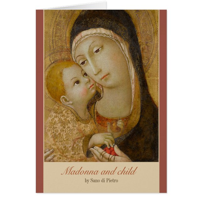 Sano di Pietro Tenderness Madonna CC1081 Karte (Vorne)