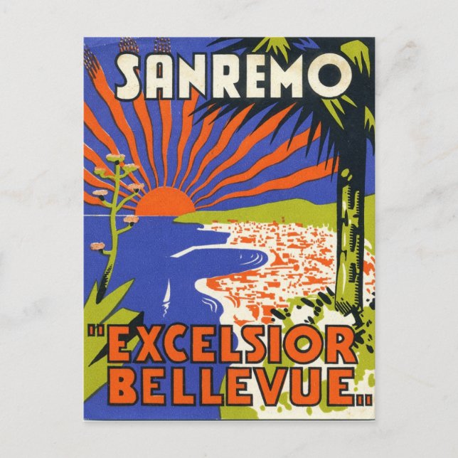 Sanremo Hotel Postcard Postkarte (Vorderseite)